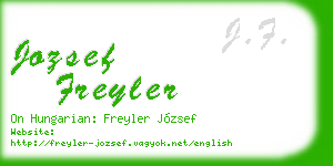 jozsef freyler business card