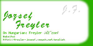 jozsef freyler business card